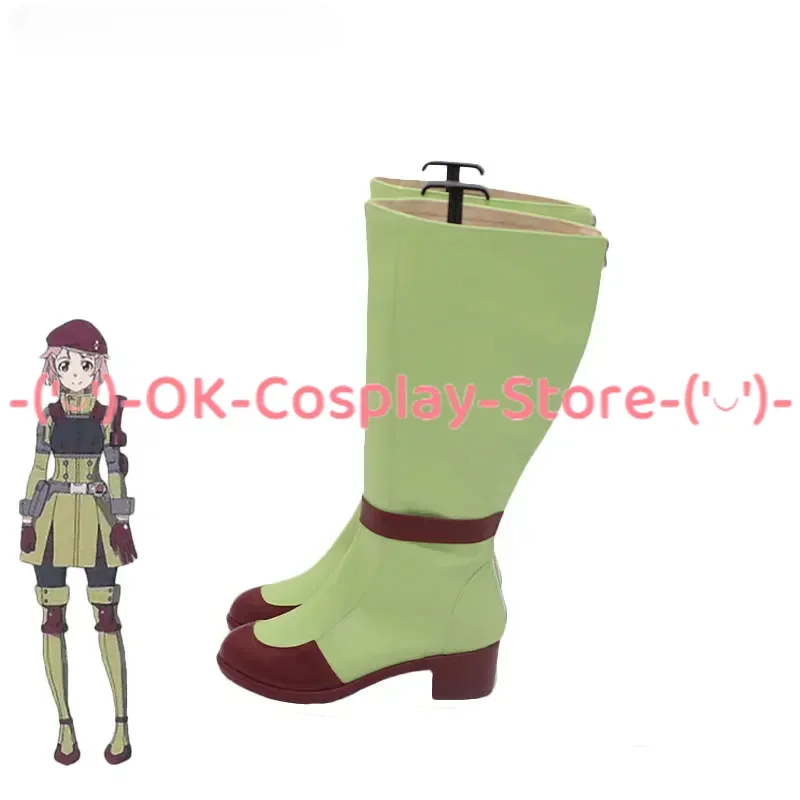 Shinozaki Rika Cosplay Shoes Halloween Carnival Boots Lisbeth Cosplay Prop Anime PU Leather Shoes Custom Made