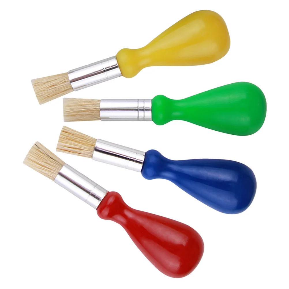 4 قطع من فرش الطلاء بالألوان المائية للأطفال الصغار لوازم الرسم على الجدران أثناء السفر