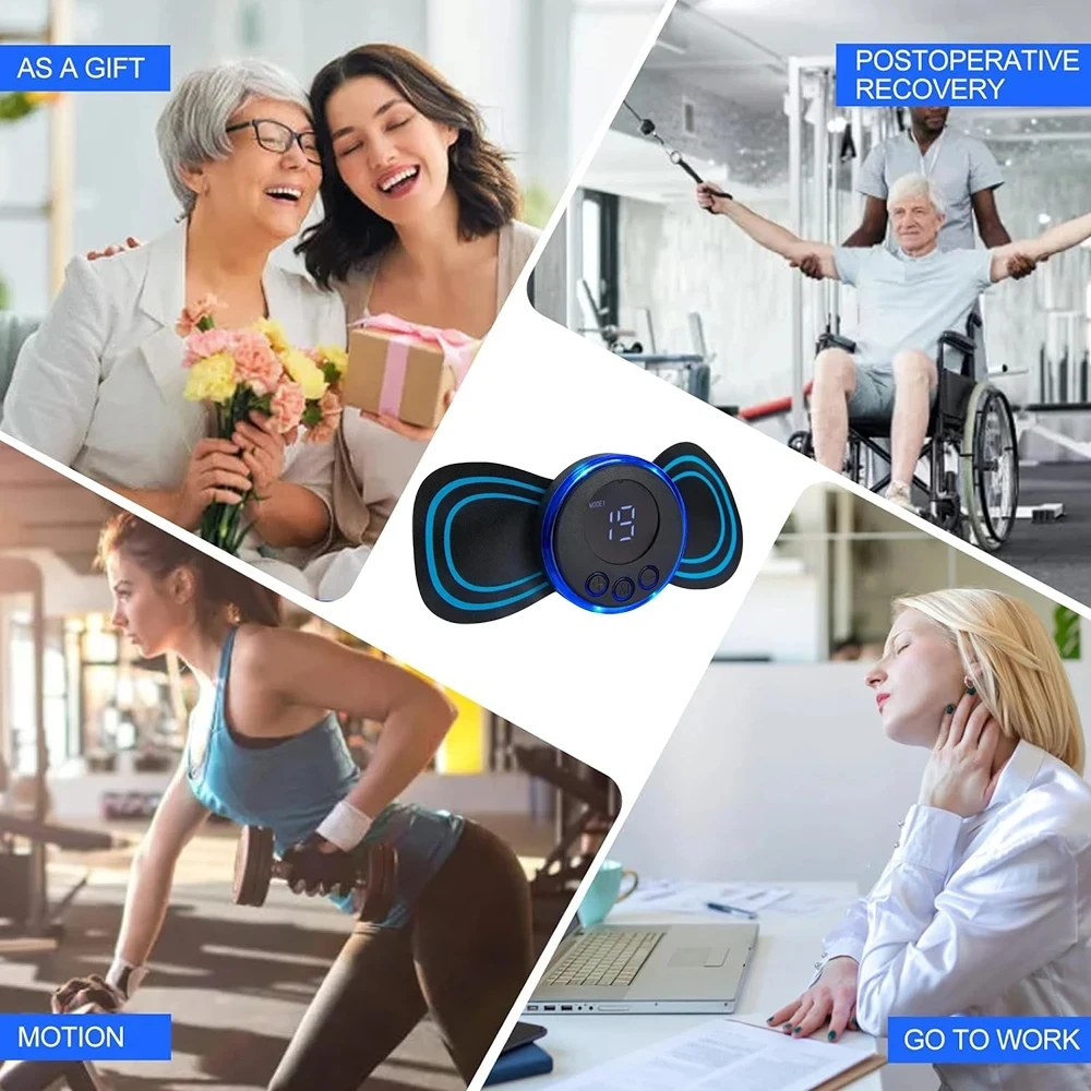 Cervical Spine Massage Sticker Charging Version Neck Massage Relaxation Relief Fatigue Massager Head Massager Easy To Carry