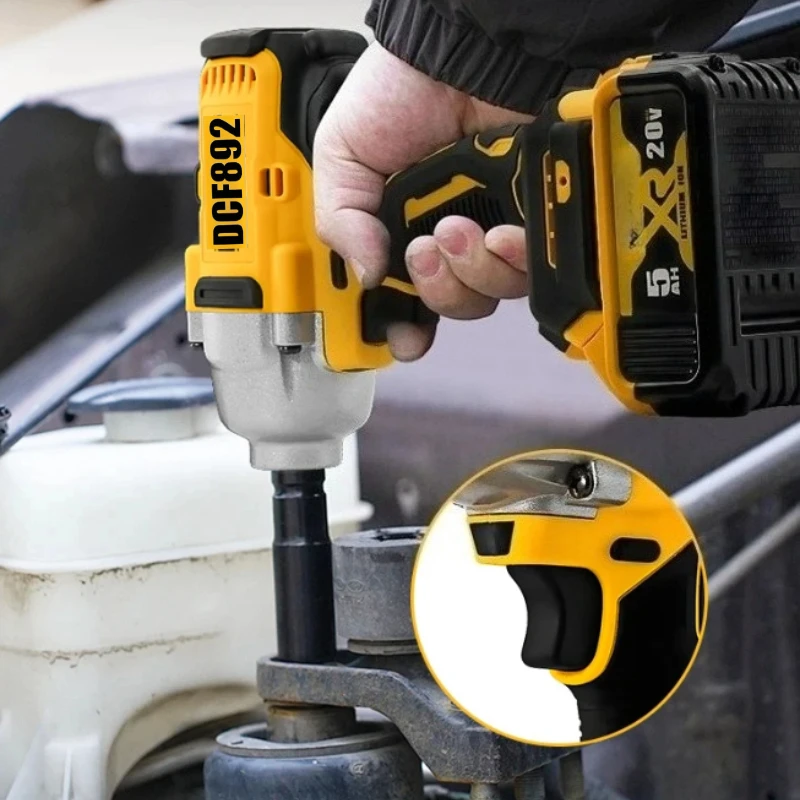 Llave eléctrica sin escobillas DCF892, controlador de impacto inalámbrico de 1/2 pulgadas, 812N.m, herramientas de reparación de automóviles de alto par, compatible con batería Dewalt