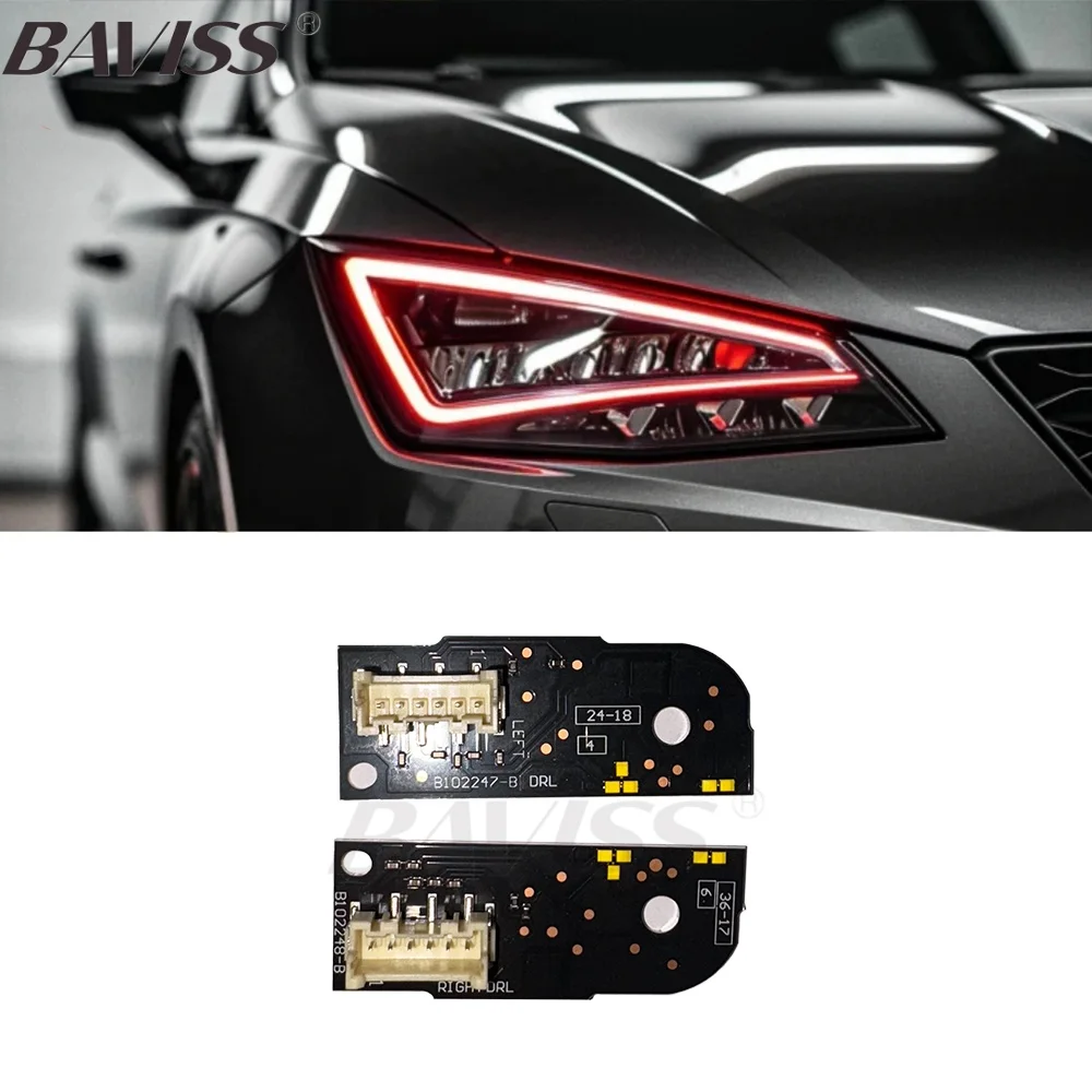 

BAVISS CSL Желтый Янтарный Синий Красный Ангельские Глазки DRL Для 2017-2021 Seat Arona Ibiza Светодиодные фары Обновление дневных ходовых огней