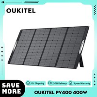 OUKITEL PV400 400W Foldable Portable Solar Panel with Kickstand, 23% Energy Conversion Rate, Durable & Splash-proof, IP65