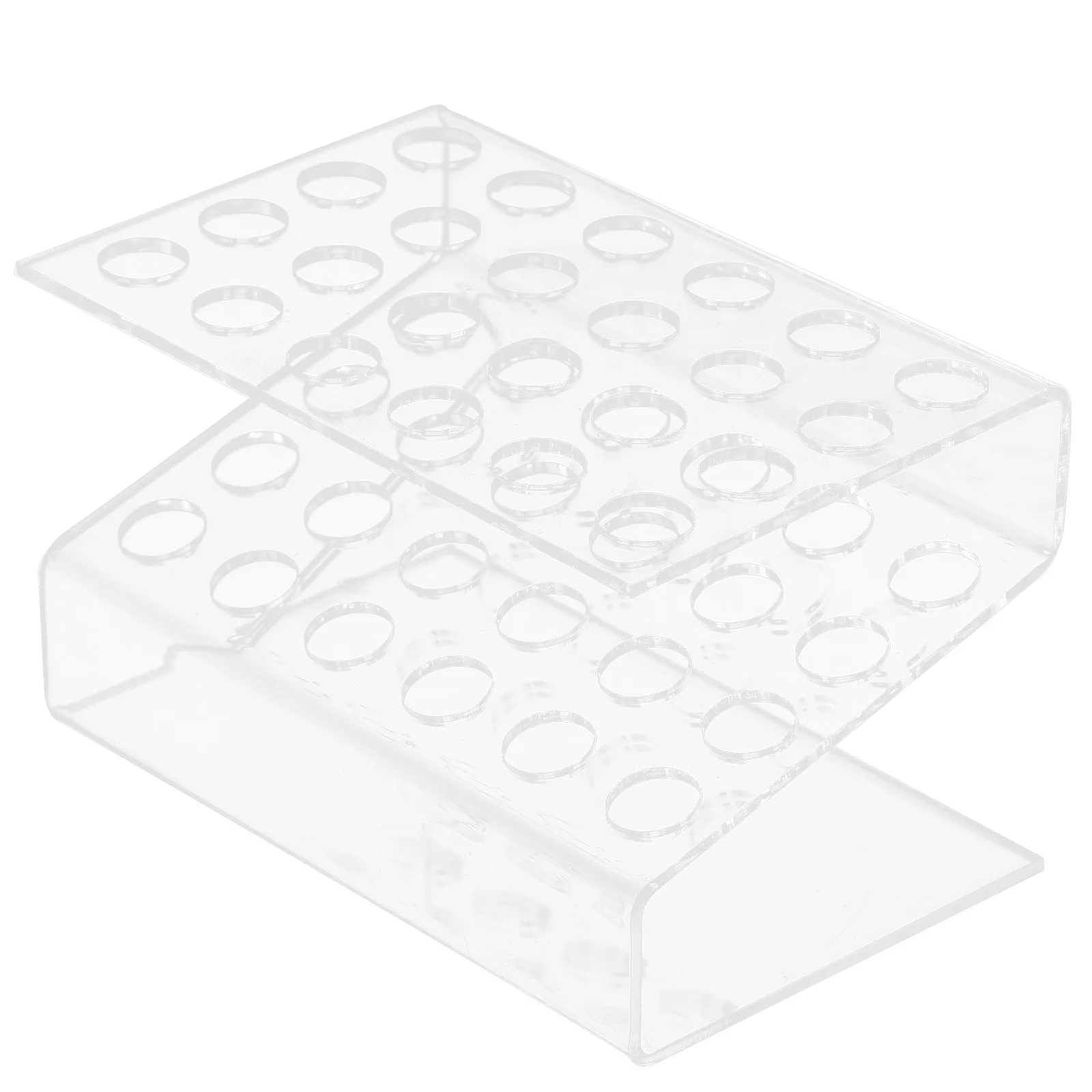 Acrylic Pen Holder Clear Desk Organizer With Compartment Holes For Office Home Stationery Storage Pen Stand Display Rack