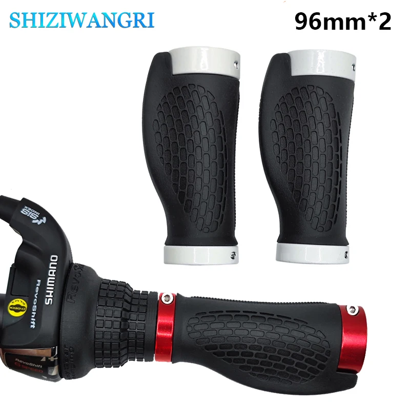 SHIZIWANGRI Bike Short Grip Short 96mm MTB Bicycle Grips Handlebar Rubber Sleeve Double Locked Grips Cycling Bicycle Parts