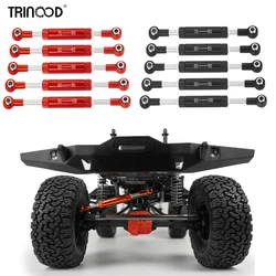 TRINOOD Black/Red Adjustable Steering Link Rod Servo Linkage 80-85mm 90-95mm for 1/10 RC Crawler Car Axial SCX10 Upgrade Parts
