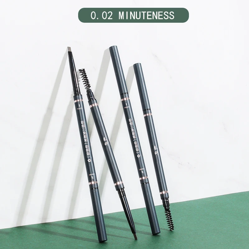 5 sztuk ostrych, trójkątnych kredek do brwi Qin Yan, naturalnie wyszczuplających, trwałych i łatwych w użyciu, idealnych dla początkujących.