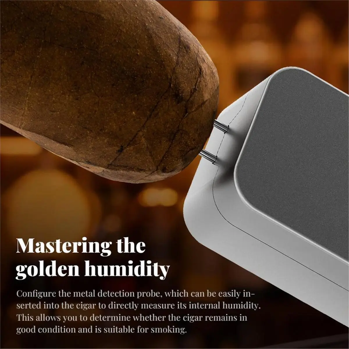 sportsmm-デジタルシガー湿度計、ポータブル測定器、電気ヒュミドールテスター、ゲージ、湿度計、lcd-ディスプレイ-ブラック