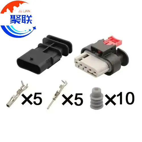 1Set 5Pin Male Or Female Tail Light Plug Radar Connector With Terminal For Tesla 35126383