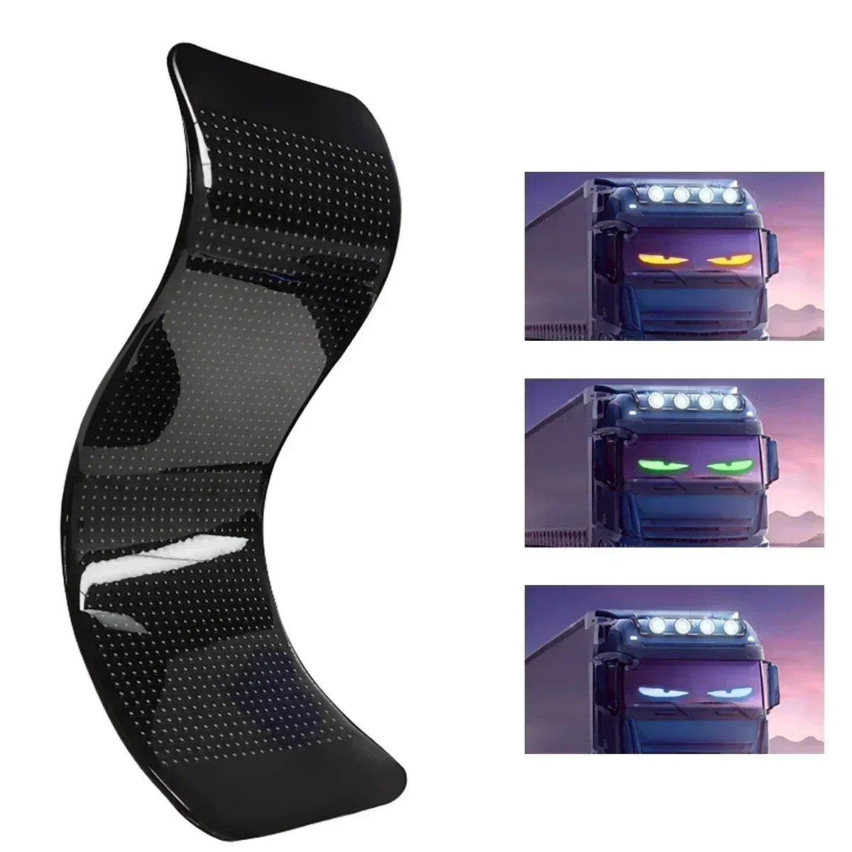 Truck Car Moving Eyes LED Display Light RGB Matrix Panel Light Bluetooth App Control Programmable Flexible Screen Led Car Light