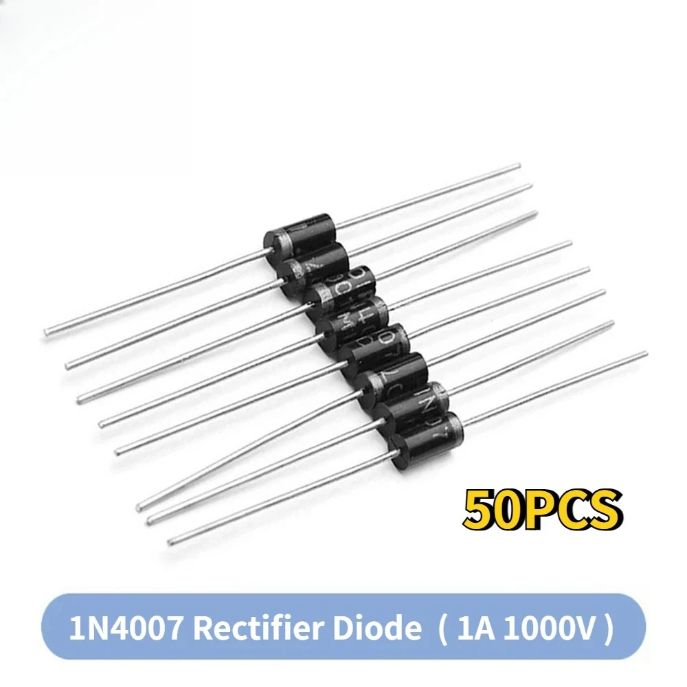 50pcs 1N4007 Schottky Rectifier Diode 4007 DO-41 Diodes 1A 1000V High Quality