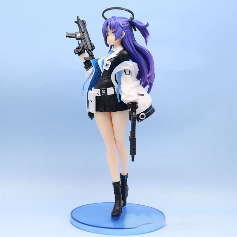 Blue file series model blue hair halo Hyase Yuka girl statue hand toy two yuan animation surrounding figure creative desktop dec