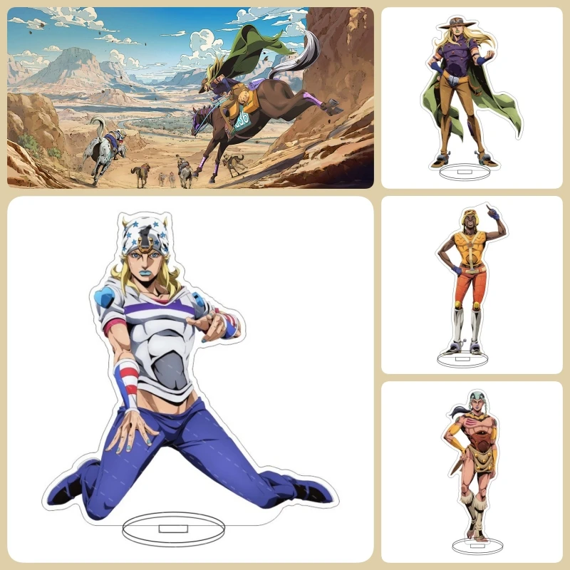 STEEL BALL RUN Anime JoJo Bizarre Adventure Cute Cosplay Gyro Zeppeli Acrylic Stand Figure Plate Desk Decor Gifts