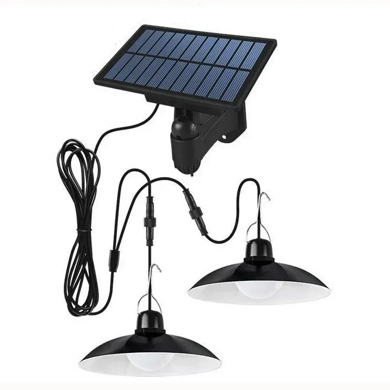 Plafonnier LED solaire avec télécommande, éclairage d'extérieur, lumière blanche ou chaude, idéal pour un jardin, 62 unités