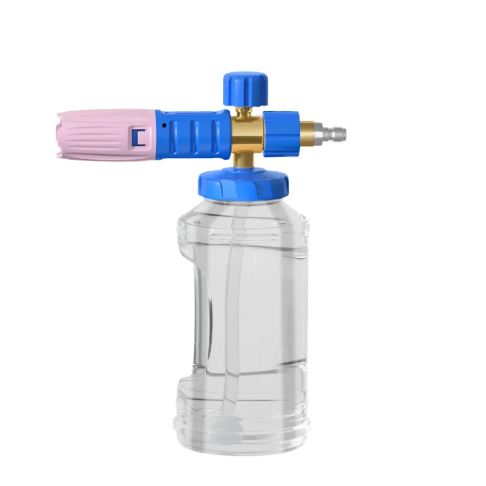 Deep Cleaning Sprayer Red And Blue Adjustable Foam Ratio 1000ml Capacity 4000 PSI Pressure Performance Brass Construction