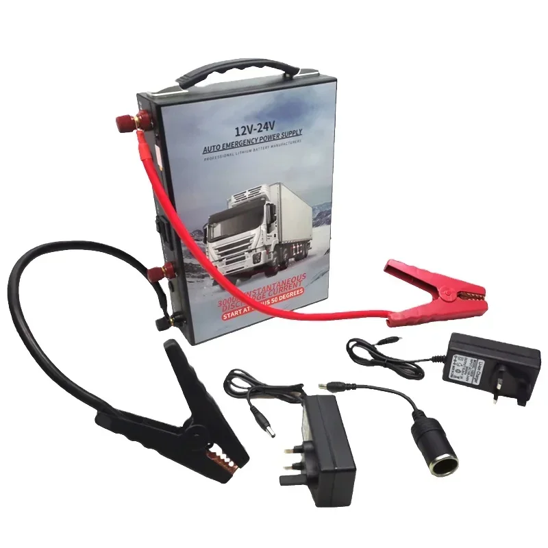 320000mah big capacity Truck Start Device  Battery Jumper With Cables use for 12V  24V vehicles Car Emergency tool Jump Starter