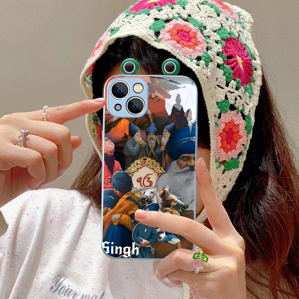 N-Nihang Singh Sikh Warrior  Phone Case Tempered Glass For iphone 14 13 12 11 Pro Mini XS MAX 14Plus X XS XR Fundas