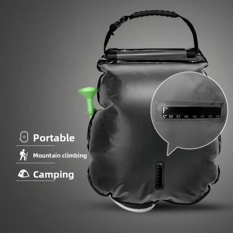 

20L Outdoor Camping Shower Bag Solar Heating Portable Shower Bag for Outdoor Bathing and Camping Gear
