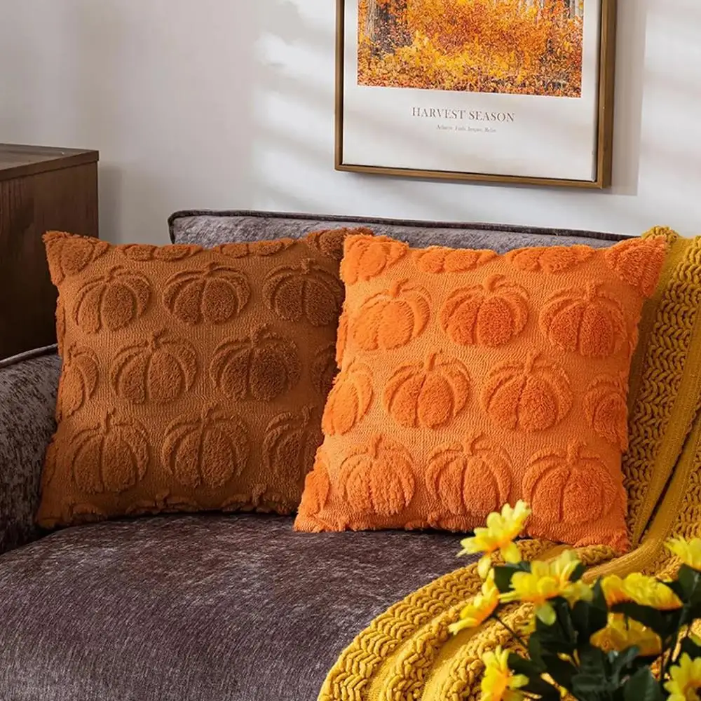 

Throw Pillow Cover Square Pillow Cases Home Decor Pillowslip Pumpkin 45x45cm Decorative Grometric Modern Home Textile Pillowcase