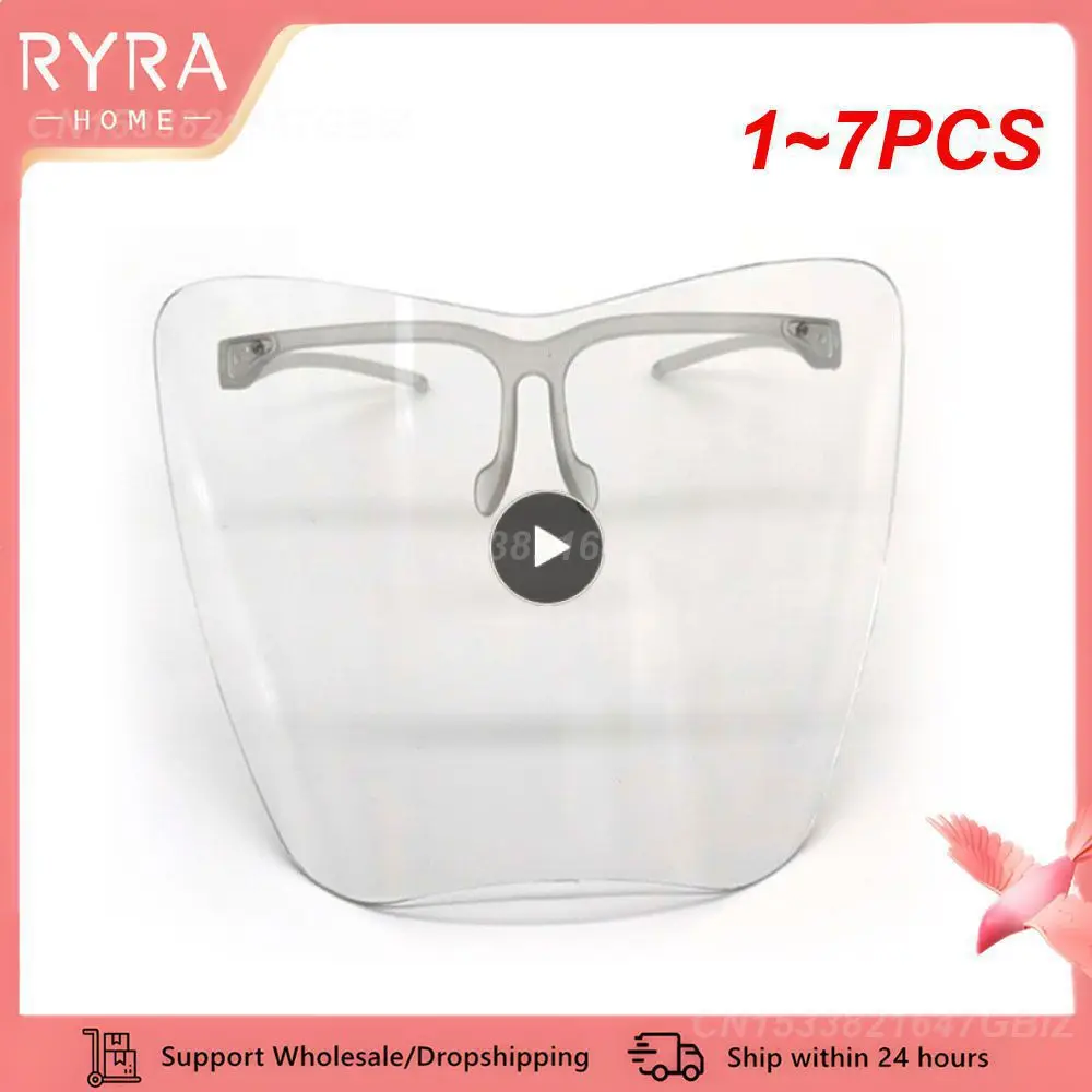 1~7PCS Transparent Face Shield Anti-oil Onion Goggles Kitchen Specialty Tools Reusable Dust-proof Anti-Spray Mask Protective