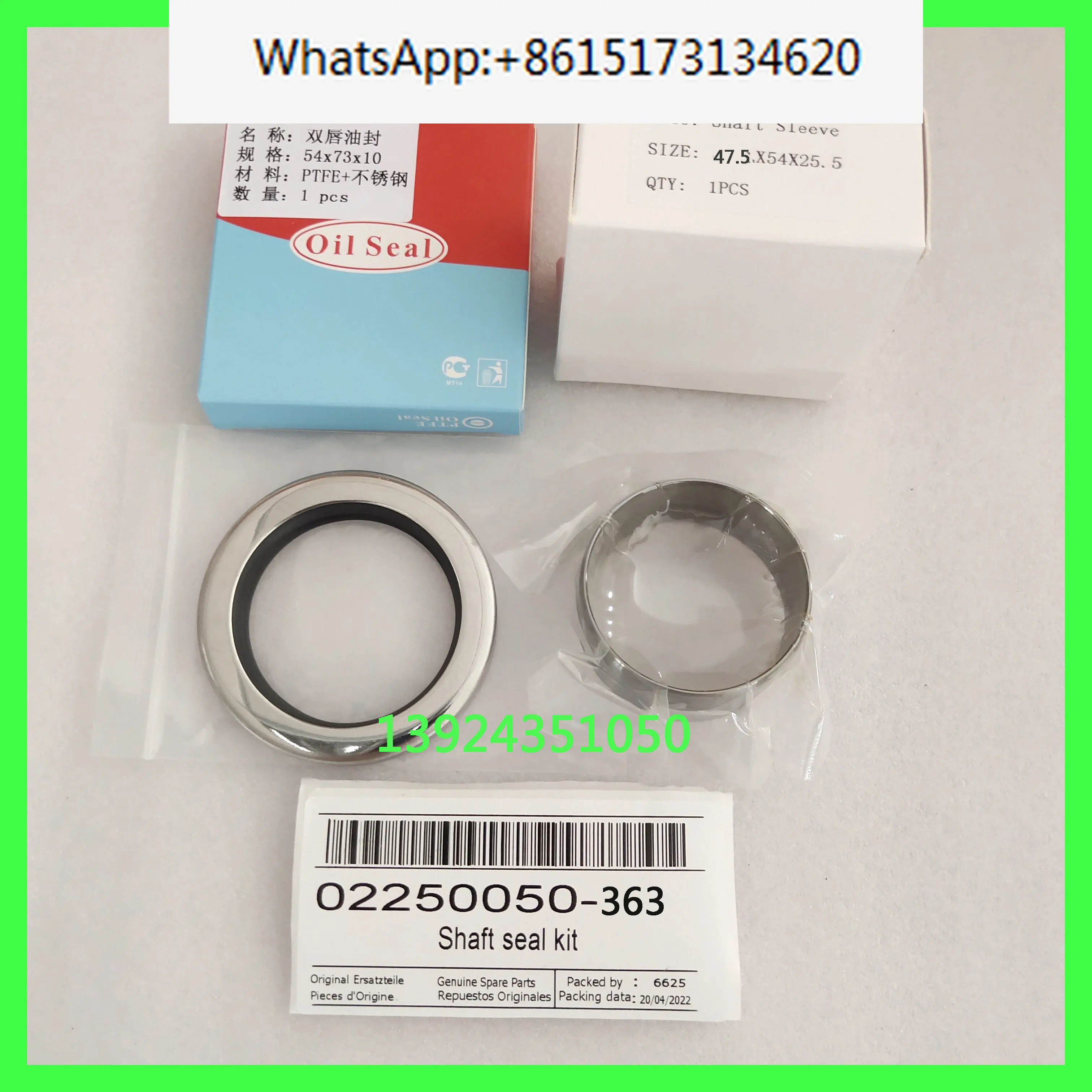 

02250050-363 Sullair air compressor oil seal shaft sleeve seal