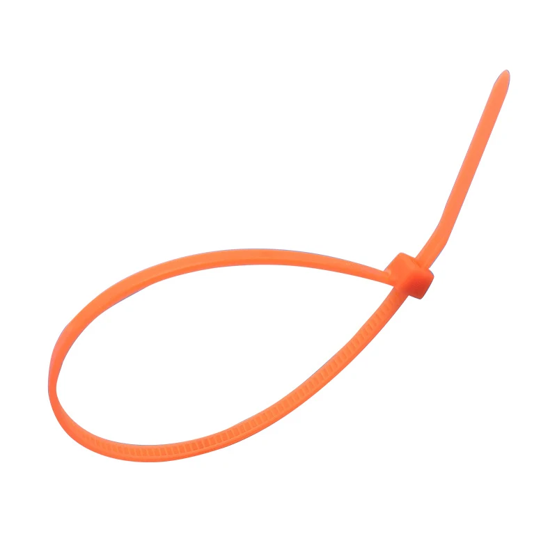 Self Locking cable tie color Plastic Nylon Wire Cable Zip Ties 100pcs orange Cable Ties Fasten Loop Cable management ties