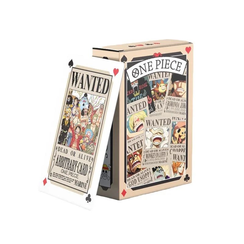 Anime Poker Toy ONE PIECE Game Cards Luffy Zoro Cosplay Hardcover Collection Gift