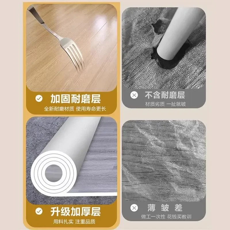 أرضية منزلية من الجلد الاسمنتي، وضع مباشر، سميكة، مقاومة للاهتراء، مقاومة للماء، غير قابلة للانزلاق، ذاتية اللصق #4