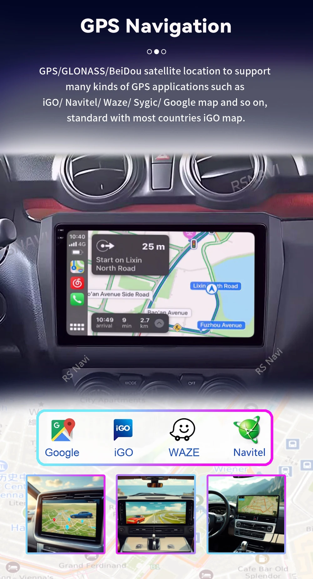 Android 16 Carplay Auto für Suzuki Swift 2016 - 2020 Autoradio GPS Stereo BT Video Autoradio Plug and Play Snapdragon Wireless – Detail 17