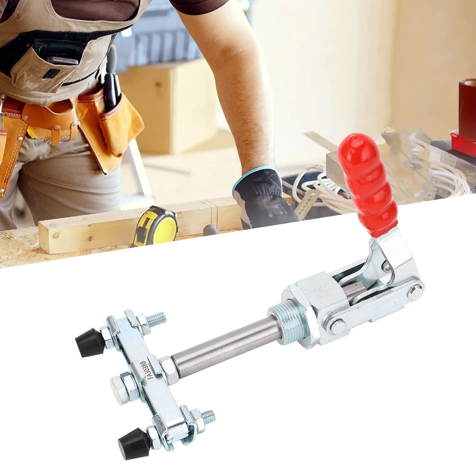 Push Pull Clamp Double Headed 65.5mm Stroke 318kg Clamping Force Quick Release Toggle Clamp Iron Push Pull Toggle Clamp M10X35