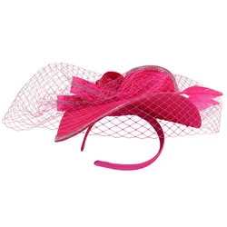 Cocktail Tea Party Women Fascinators Hats Headband Hair Accessories Fashionable Dressy Millinery Veil Caps Hatbands Mesh Yarn