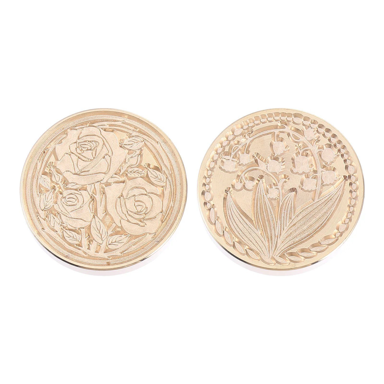 

2Pcs Copper Wax Seal Stamp Heads Mini Replacement Sealing Stamps Practical Reusable Crafts Decorative Envelope Invitations