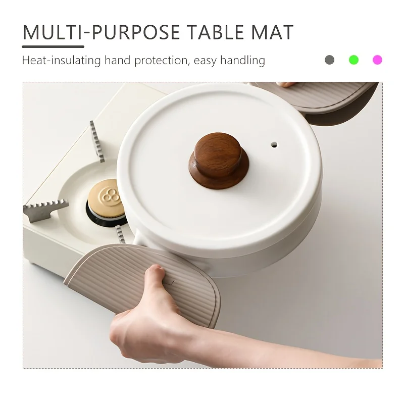 1pc Silicone Folding Hot Plate Mat & Pot Holder - Heat-Resistant Non-Slip Rectangular Table with Heatproof Cover for Stovetop