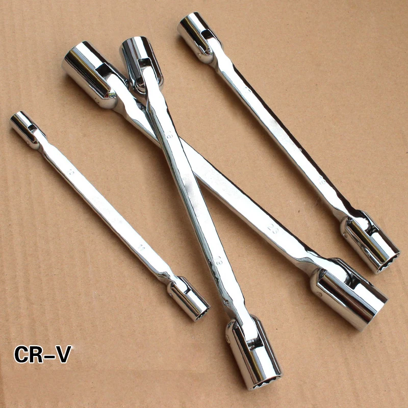 Imagem -03 - Flexível pt Socket Wrench Spanner Metric Double End 12 Ponto Cabeça Giratória Ferramenta de Aço Crv 1pc