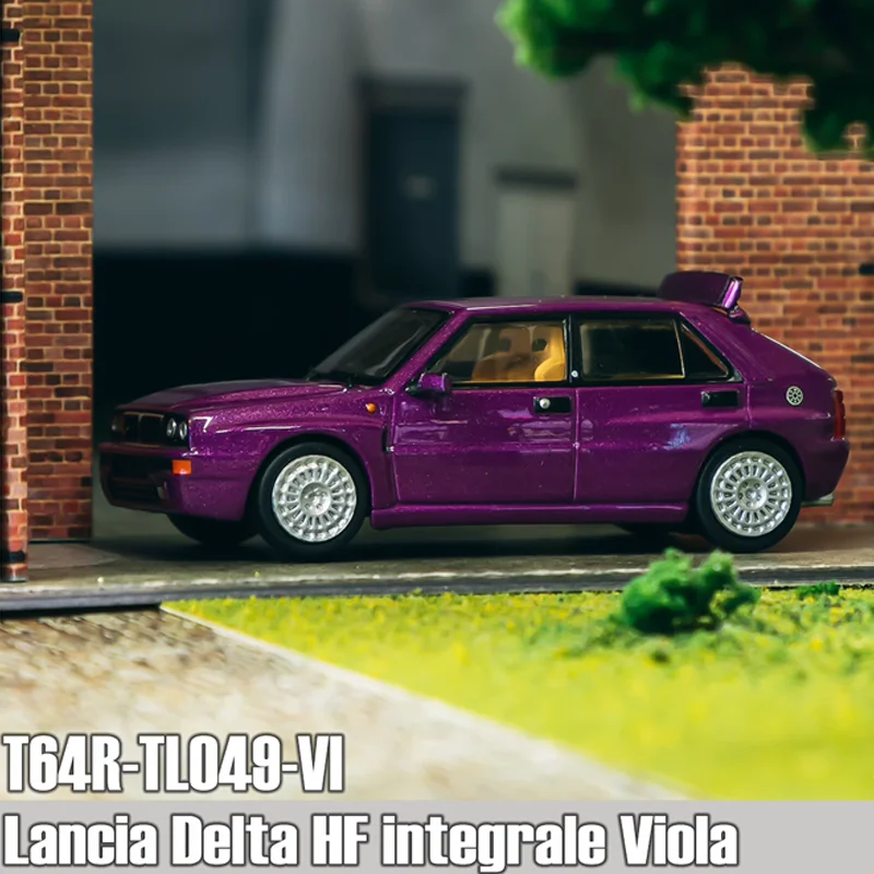 Asfalt Werkt 1/64 Lancia Delta Hf Integrale Altviool Legering Speelgoed Motorvoertuig Diecast Metalen Model Geschenken