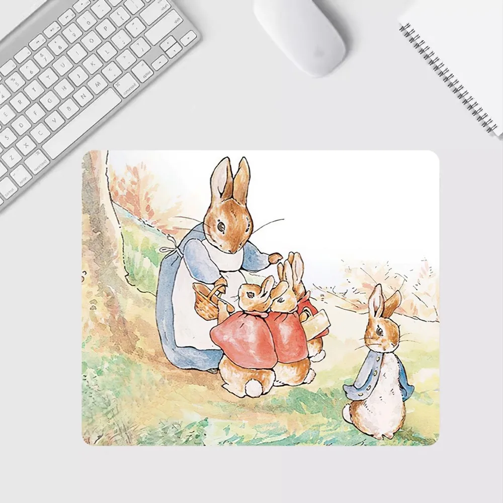 Cartoon P-Peter rabbit Mousepad Computer Desk Mat Table Keyboard Pad Laptop Cushion Non-slip Deskpad