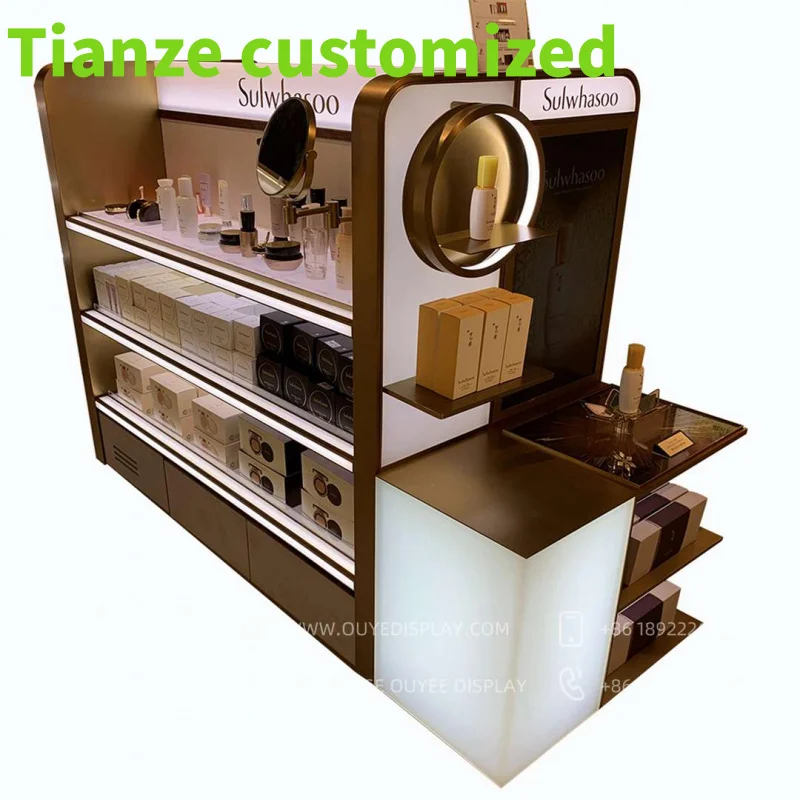 

Customized-perfume display showcase design perfume kiosk furniture perfume bar kiosk