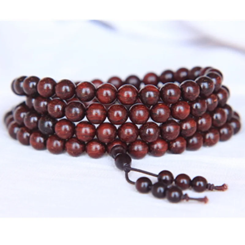 

Браслет из индийского мелколистного палисандра, 8 мм, из старого материала, с золотыми звездами, буддийские бусины, 108 бусин, для мужчин и женщин.