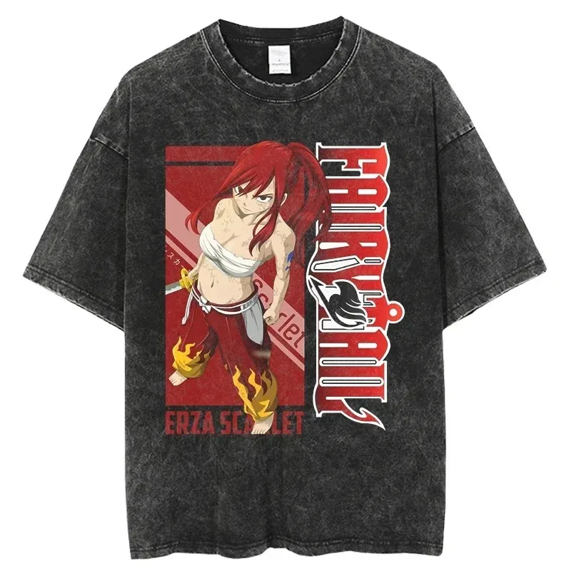 FAIRY TAIL-Camiseta con periféricos de Manga de Anime, Natsu Lucy Happy, producto novedoso de gran tamaño, alta calidad, Unisex, parejas, lujo de alta gama