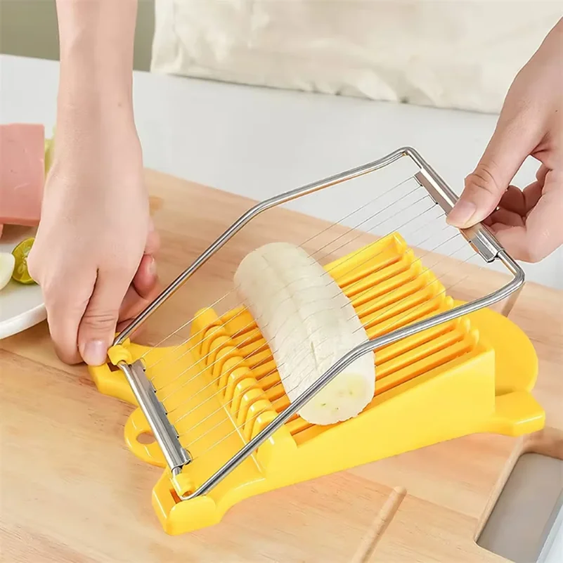 Luncheon Meat Egg Cutter Stainless Steel Multi Function Food Banana Cheese Strawberry Slicer Kitchen Gadget - view 4