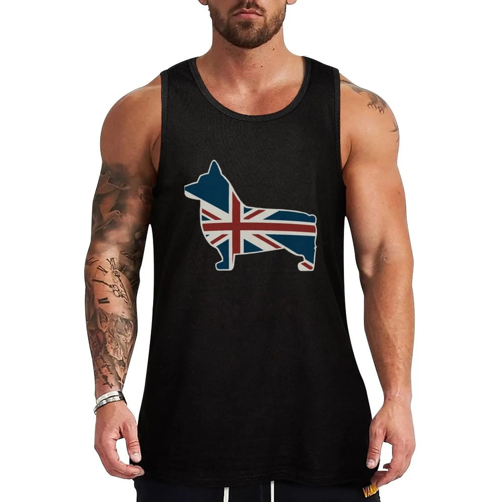 

English Corgi Classic Tank Top t-shirt Men's anime t-shirts t-shirt for man