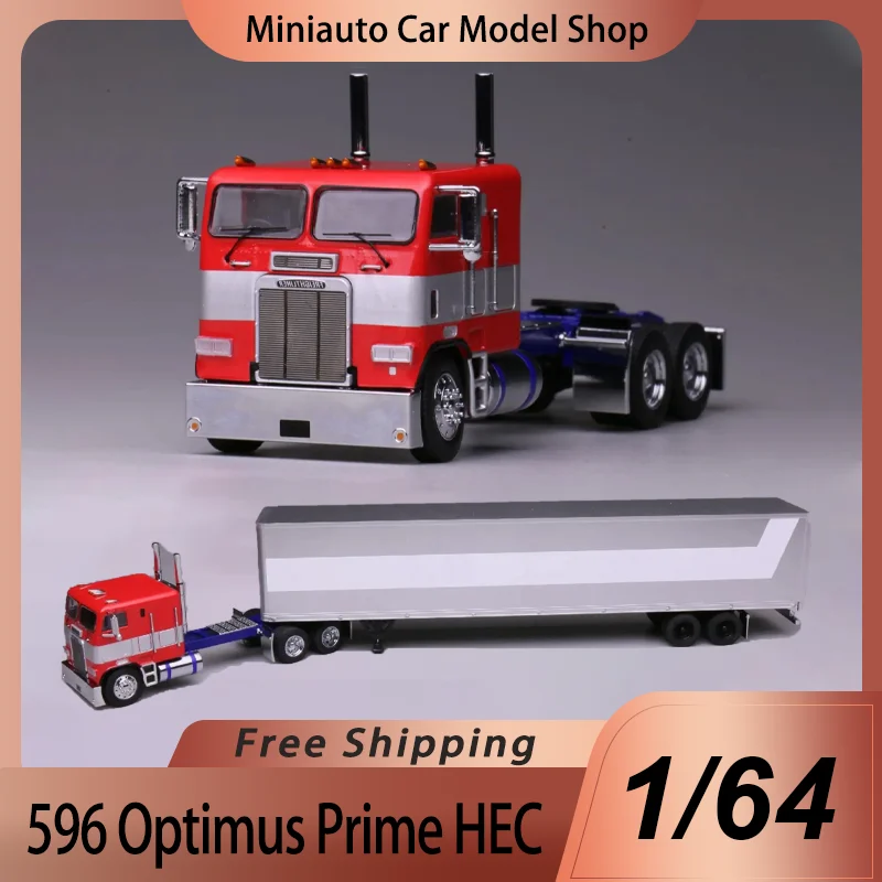 596 1:64 Peterbilt 389 Camión Semirremolque Americano Edición HEC, Modelo de Aleación Fundida a Presión, Coleccionable para Entusiastas de Camiones, Juguete