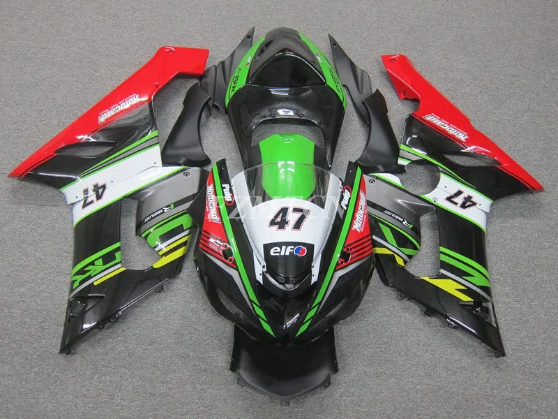 

4 подарка, новый комплект обтекателей из АБС-пластика, подходит для KAWASAKI ZX-6R ZX6R 636 2005 2006 05 06, кузов красного, зеленого цвета на заказ