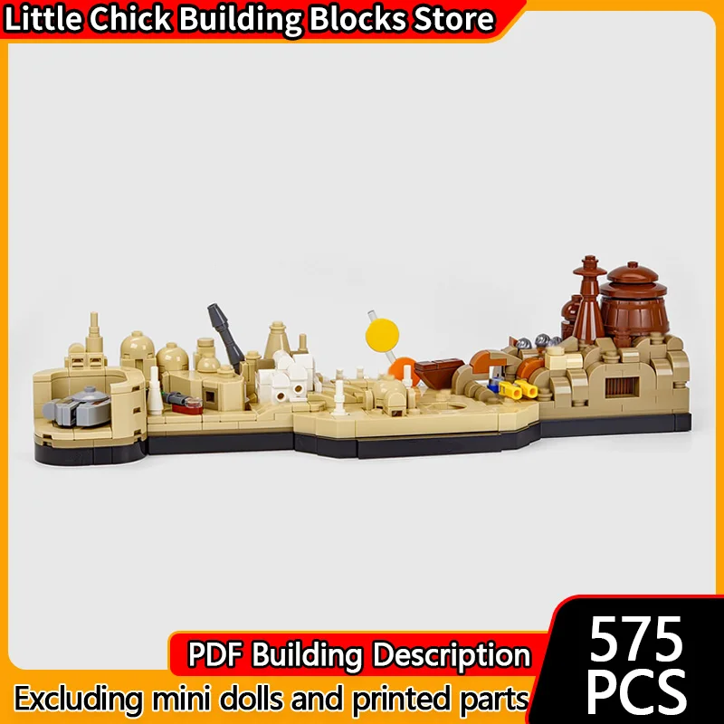 

Модель звездных фильмов MOC, строительные кирпичи, архитектура, горизонт, модульная технология, подарки, праздник, сборка, детские игрушки, костюм