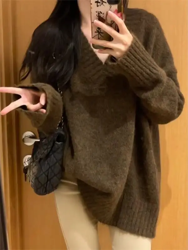 

Sweaters Jumpers Pullovers Women Grunge Acrylic Tight Chip Pattern Regular Casual Fashions Game Night Social Multicolor Leisure