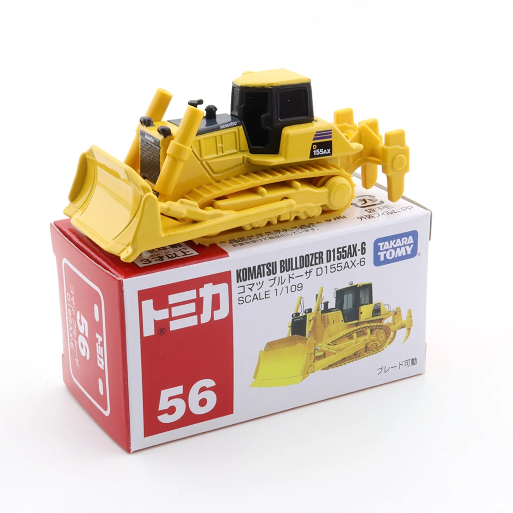 Takara Tomy Tomica n. 56 Komatsu Bulldozer D155AX-6 Bilancia 1/109 Veicolo da Costruzione Diecast In Metallo Modello Kit Giocattoli Per I Bambini