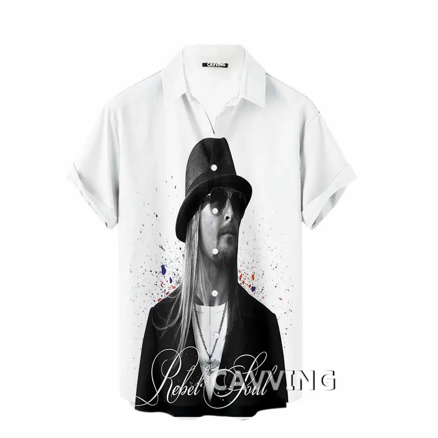 CAVVING 3D Printed  KID ROCK Fashion Casual Shirts Men's /Women's  Short Sleeves Loose Breathable Shirts  AR1