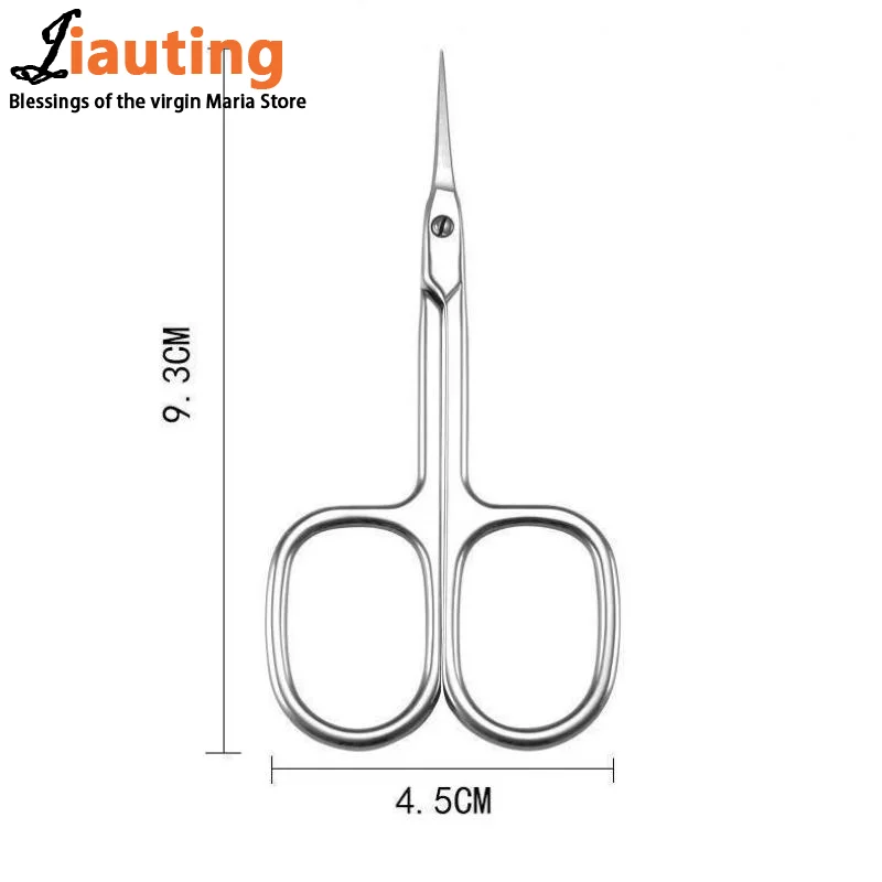 Professional Manicure Scissors Stainless Steel Curved Tip Sharp Cuticle Dead Skin Trimmer for DIY Nail Art Projects