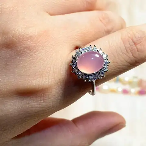 10 best sales गुलाबी पत्थर की अंगूठी - №4