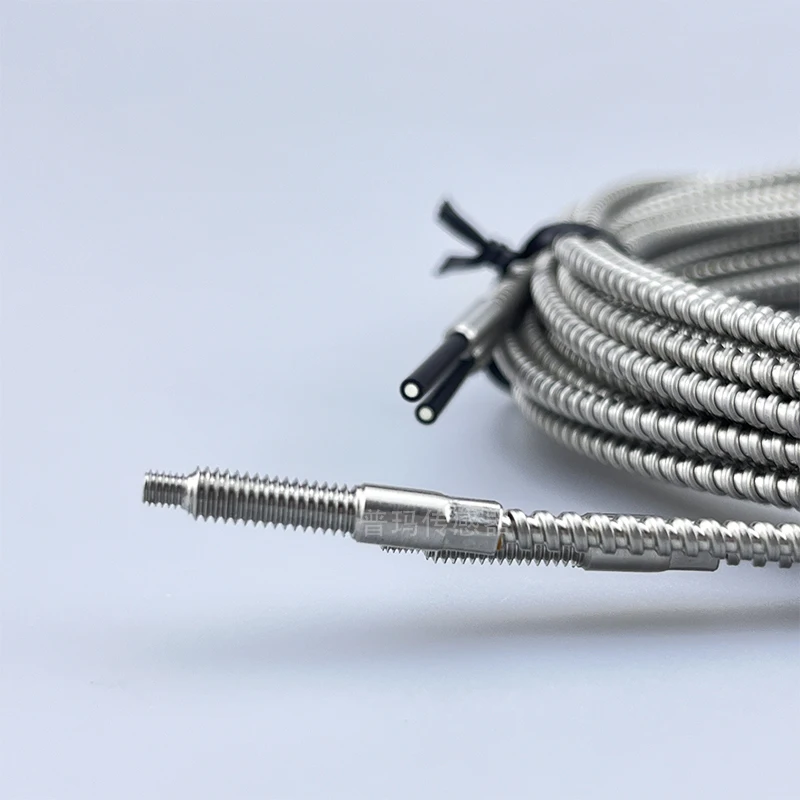 High temperature resistant glass fiber optic sensor probe M3M4M6 reflector right Angle temperature resistance 350 degrees can be