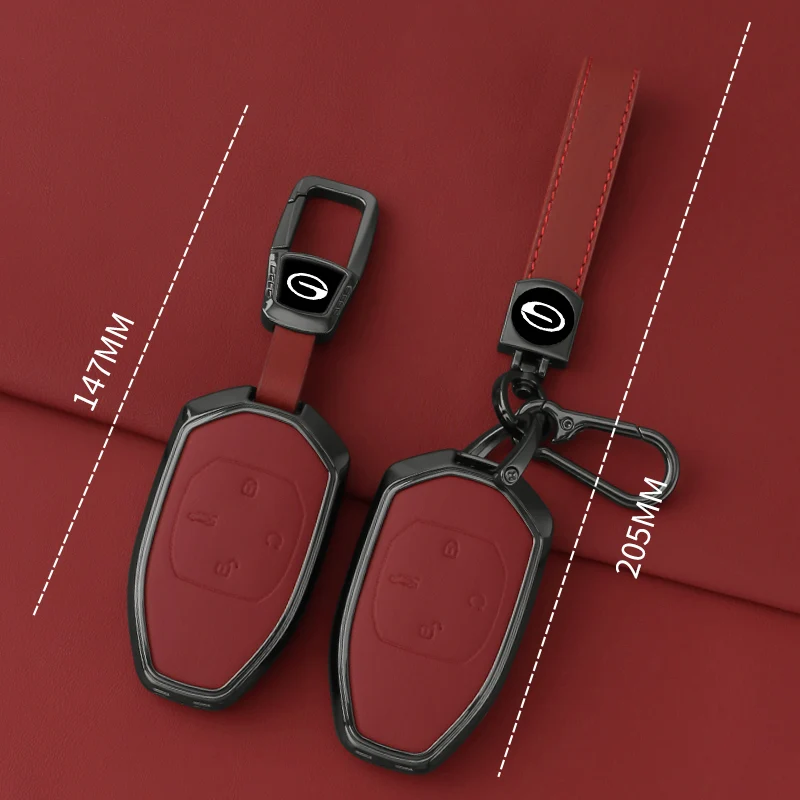 

For GAC Trumpchi Key Case GS4 GM8 GA4 GS5 GS3 GA3 GA6 SGS7 GS8 Car Remote Key Fob Zinc Alloy Leather Key Case Case Car Key Case